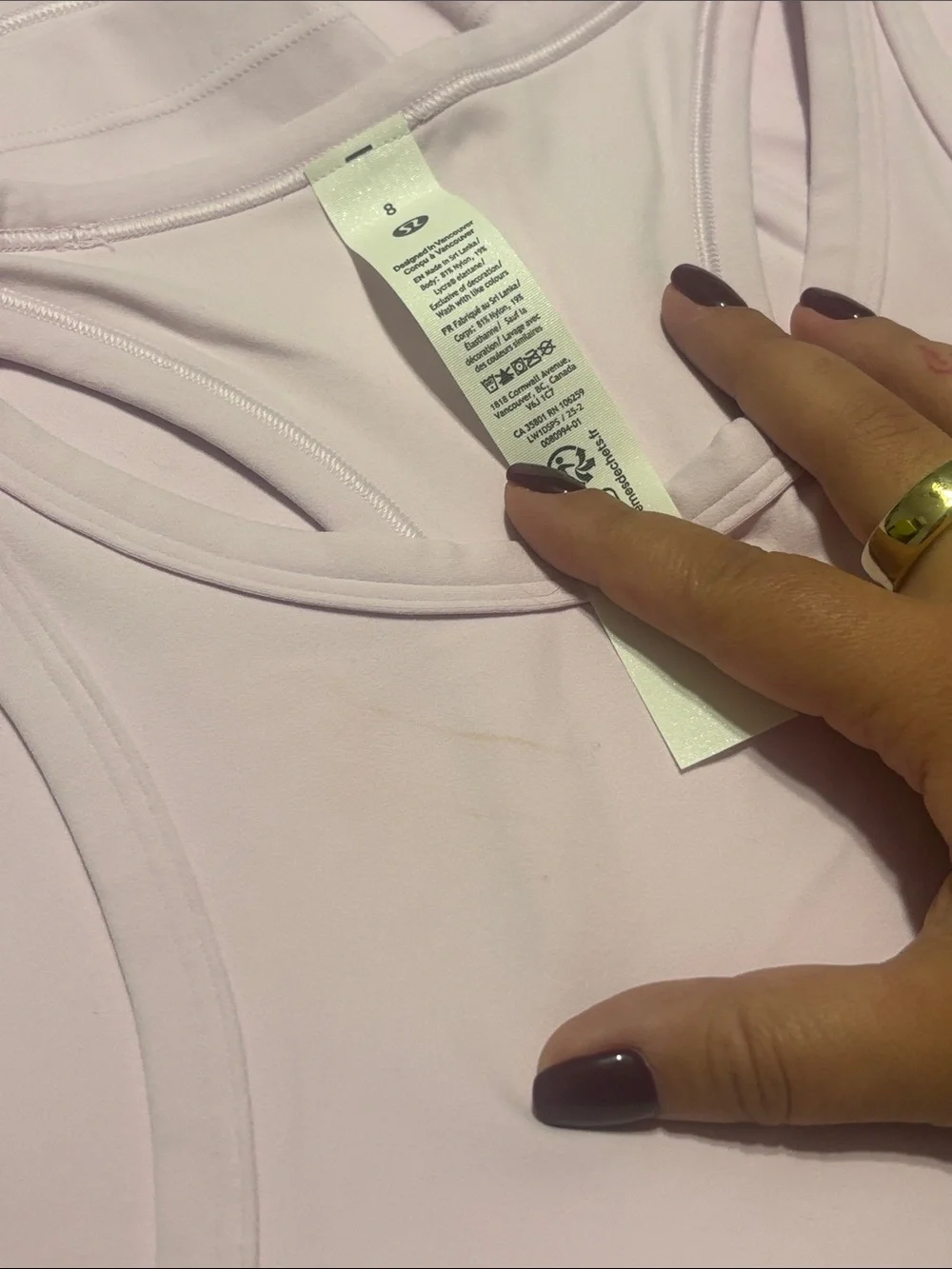 lululemon athletica Light Pink Racerback Tank